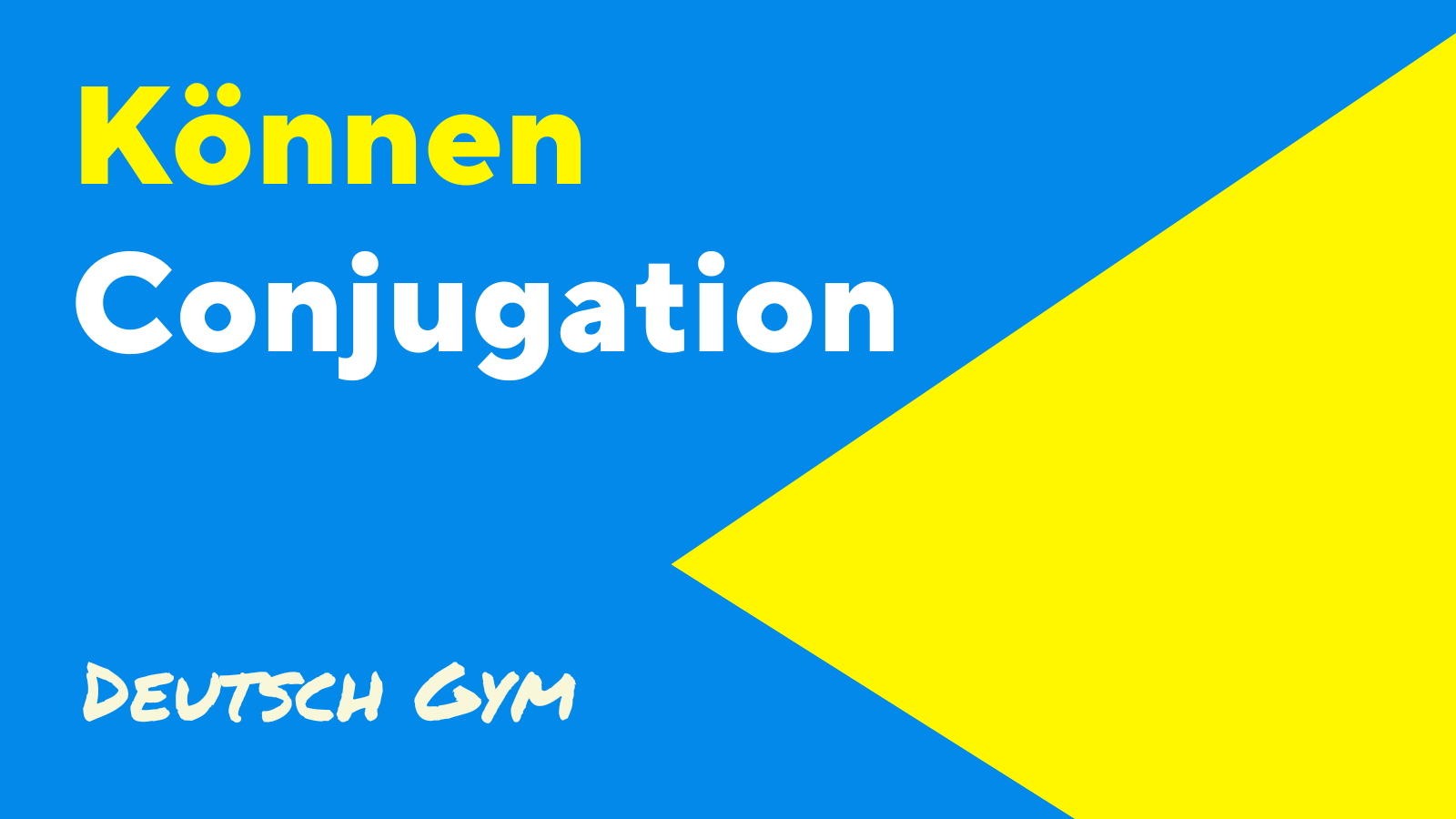 Können Conjugation German